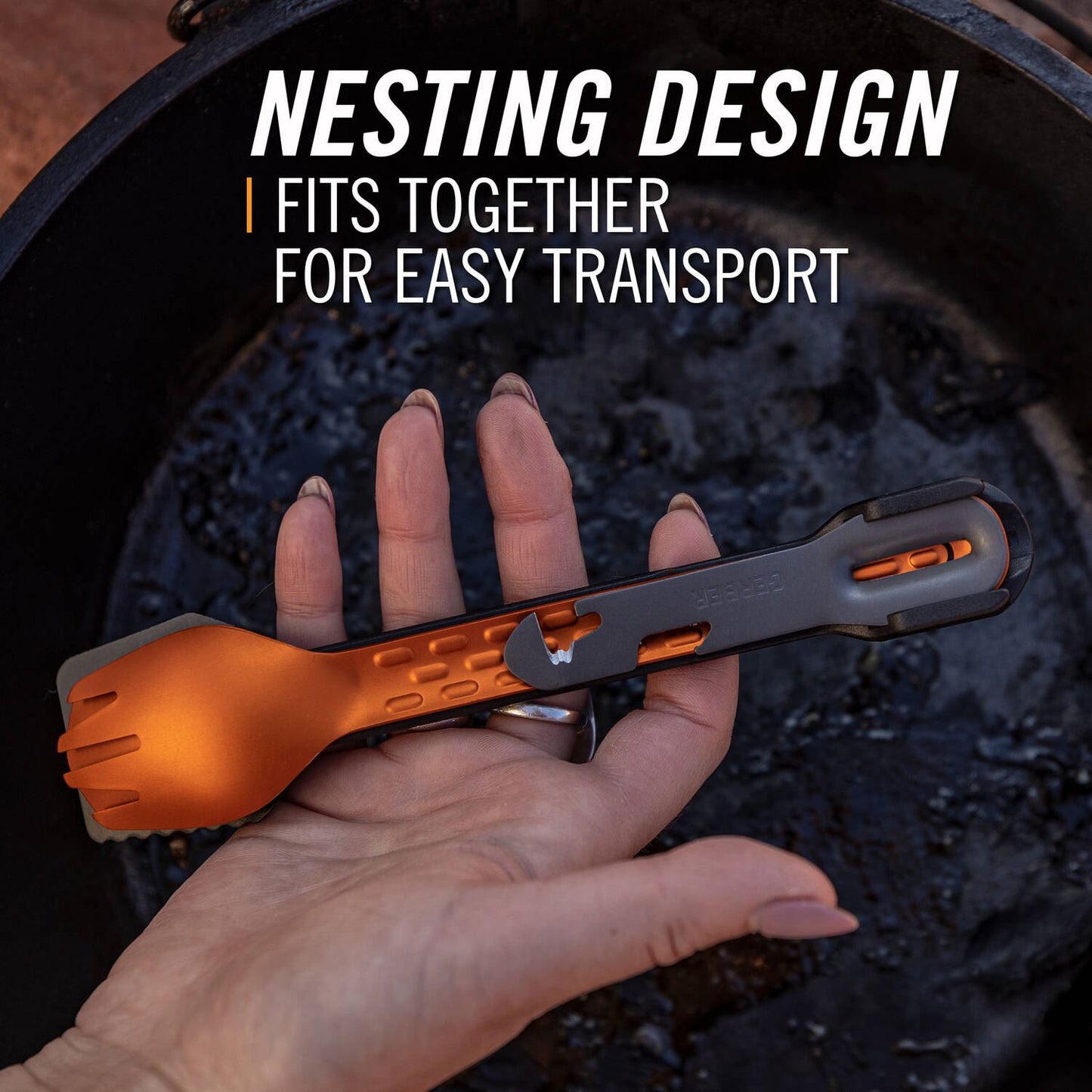 Gerber Gear ComplEAT Utensil Set - Burnt Orange