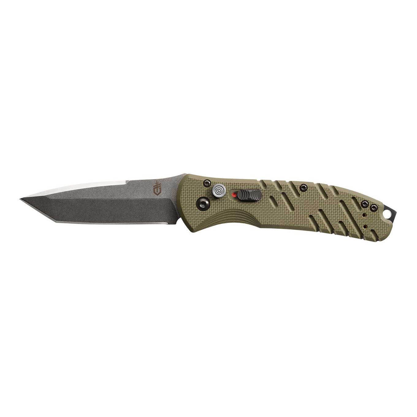 Gerber Gear Propel Auto - OD Green, Stonewash, Plain Edge